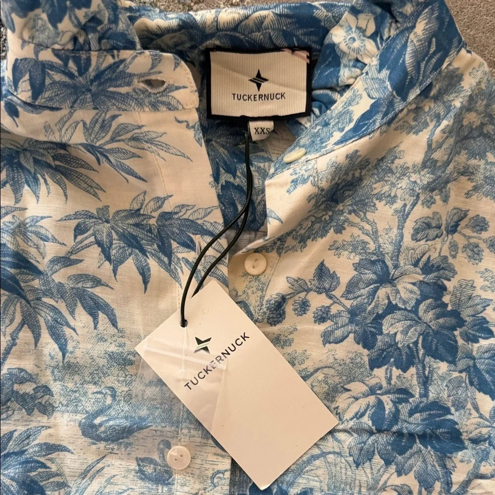Tuckernuck Misty Blue Toile Tegan Popover - Picture 5 of 6